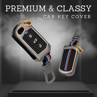 MAHINDRA | ZINC ALLOY + SILICONE CAR KEY CASE | FOR 3 BUTTON KEY