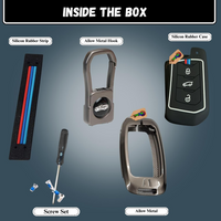 MAHINDRA | ZINC ALLOY + SILICONE CAR KEY CASE | FOR 3 BUTTON KEY