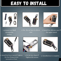 MAHINDRA | ZINC ALLOY + SILICONE CAR KEY CASE | FOR 3 BUTTON KEY