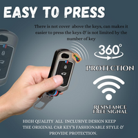 MAHINDRA | ZINC ALLOY + SILICONE CAR KEY CASE | FOR 3 BUTTON KEY