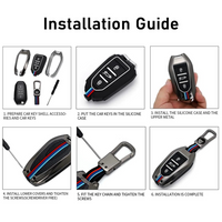 MAHINDRA | ZINC ALLOY + SILICONE CAR KEY CASE | FOR 3 BUTTON KEY