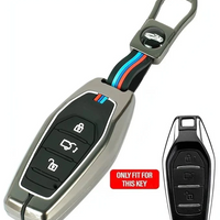 MAHINDRA | ZINC ALLOY + SILICONE CAR KEY CASE | FOR 3 BUTTON KEY