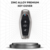 MAHINDRA | ZINC ALLOY + SILICONE CAR KEY CASE | FOR 3 BUTTON KEY