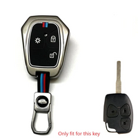 MAHINDRA | ZINC ALLOY + SILICONE CAR KEY CASE | FOR 3 BUTTON KEY