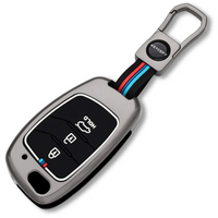 HYUNDAI | ZINC ALLOY + SILICONE CAR KEY CASE | FOR 3 BUTTON KEY