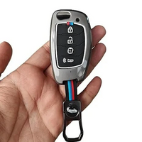 HYUNDAI | ZINC ALLOY + SILICONE CAR KEY CASE | FOR 4 BUTTON KEY