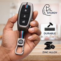 HYUNDAI | ZINC ALLOY + SILICONE CAR KEY CASE | FOR 3 BUTTON KEY