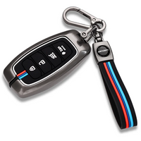 ZINC ALLOY + SILICONE CAR KEY CASE | HYUNDAI | FOR 4 BUTTON KEY
