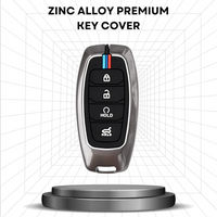 HYUNDAI | ZINC ALLOY + SILICONE CAR KEY CASE | FOR 4 BUTTON KEY
