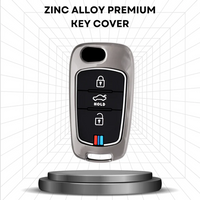 HYUNDAI | ZINC ALLOY + SILICONE CAR KEY CASE | FOR 3 BUTTON KEY