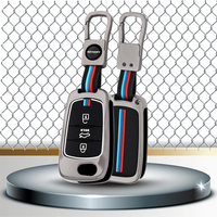 HYUNDAI | ZINC ALLOY + SILICONE CAR KEY CASE | FOR 3 BUTTON KEY