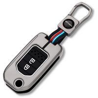HONDA  | ZINC ALLOY + SILICONE CAR KEY CASE | FOR 2 BUTTON KEY