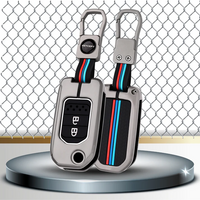 HONDA  | ZINC ALLOY + SILICONE CAR KEY CASE | FOR 2 BUTTON KEY