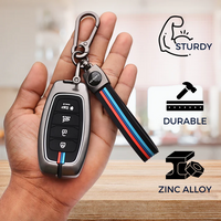 NISSAN | ZINC ALLOY + SILICONE CAR KEY CASE | FOR 4 BUTTON KEY