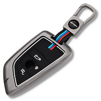 BMW | ZINC ALLOY + SILICONE CAR KEY CASE | FOR 3 BUTTON KEY