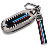 BMW | ZINC ALLOY + SILICONE CAR KEY CASE | FOR 4 BUTTON KEY