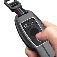 MERCEDES BENZ | ZINC ALLOY + SILICONE CAR KEY CASE | FOR 3 BUTTON KEY