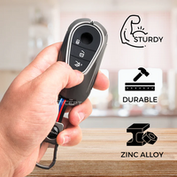 MERCEDES BENZ | ZINC ALLOY + SILICONE CAR KEY CASE | FOR 3 BUTTON KEY