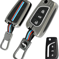 HYUNDAI | ZINC ALLOY + SILICONE CAR KEY CASE | FOR 3 BUTTON KEY