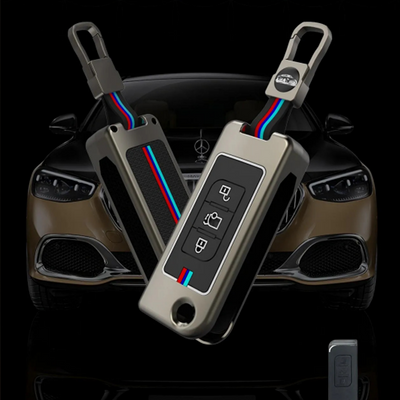 MAHINDRA | ZINC ALLOY + SILICONE CAR KEY CASE | FOR 3 BUTTON KEY