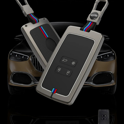 RENAULT | ZINC ALLOY + SILICONE CAR KEY CASE | FOR 4 BUTTON KEY