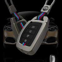 HYUNDAI | ZINC ALLOY + SILICONE CAR KEY CASE | FOR 4 BUTTON KEY