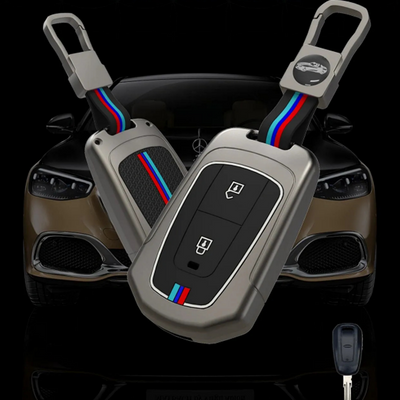 TATA | ZINC ALLOY + SILICONE CAR KEY CASE | FOR 2 BUTTON KEY