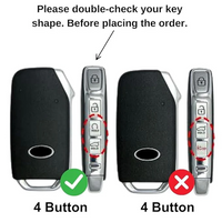 KIA | ZINC ALLOY + SILICONE CAR KEY CASE | FOR 4 BUTTON KEY