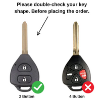 TOYOTA | ZINC ALLOY + SILICONE CAR KEY CASE | FOR 2 BUTTON KEY