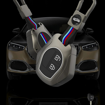 MARUTI SUZUKI | ZINC ALLOY + SILICONE CAR KEY CASE | 2 BUTTON KEY