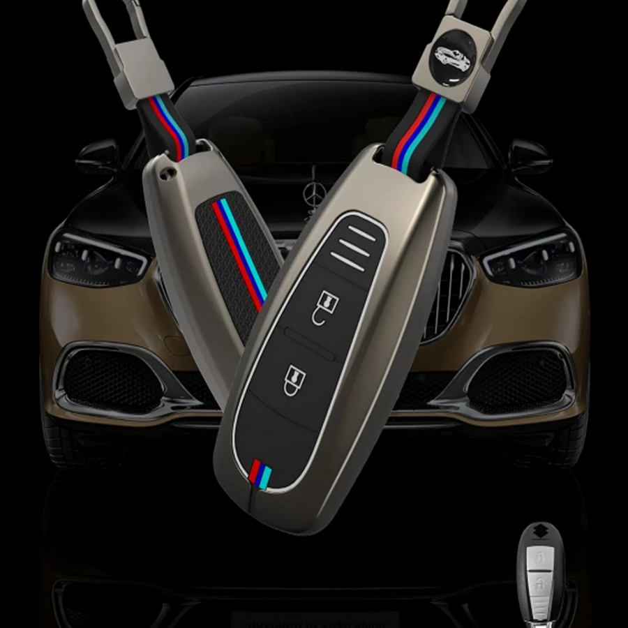 MARUTI SUZUKI | ZINC ALLOY + SILICONE CAR KEY CASE | FOR 3 BUTTON KEY