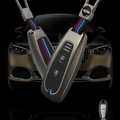 MARUTI SUZUKI | ZINC ALLOY + SILICONE CAR KEY CASE | FOR 3 BUTTON KEY