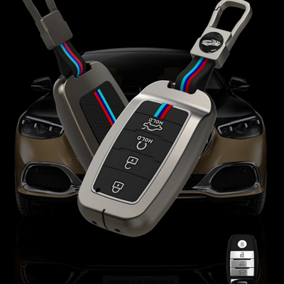 KIA | ZINC ALLOY + SILICONE CAR KEY CASE | FOR 4 BUTTON KEY