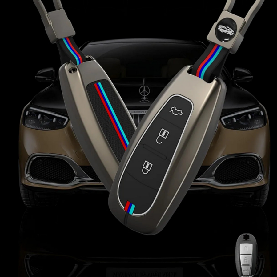 MARUTI SUZUKI | ZINC ALLOY + SILICONE CAR KEY CASE | 3 BUTTON KEY