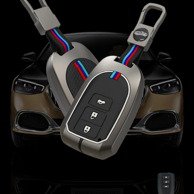TOYOTA | ZINC ALLOY + SILICONE CAR KEY CASE | FOR 3 BUTTON KEY