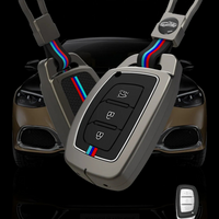 HYUNDAI | ZINC ALLOY + SILICONE CAR KEY CASE | FOR 3 BUTTON KEY