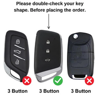 MG | ZINC ALLOY + SILICONE CAR KEY CASE | FOR 3 BUTTON KEY