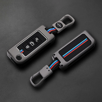 MAHINDRA | ZINC ALLOY + SILICONE CAR KEY CASE | FOR 3 BUTTON KEY