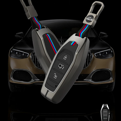 MAHINDRA | ZINC ALLOY + SILICONE CAR KEY CASE | FOR 3 BUTTON KEY