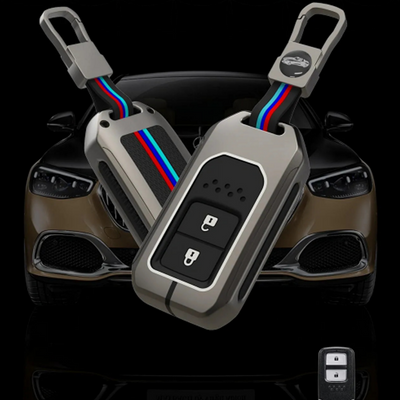 HONDA | ZINC ALLOY + SILICONE CAR KEY CASE | FOR 2 BUTTON KEY