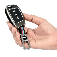 HYUNDAI | ZINC ALLOY + SILICONE CAR KEY CASE | FOR 3 BUTTON KEY