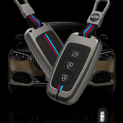 HYUNDAI | ZINC ALLOY + SILICONE CAR KEY CASE | FOR 3 BUTTON KEY
